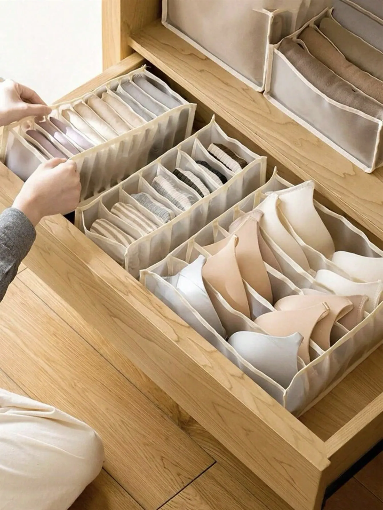 1 Underwear Compartment Organizer Socks Underwear Storage Box Drawer Storage Organizer Bag