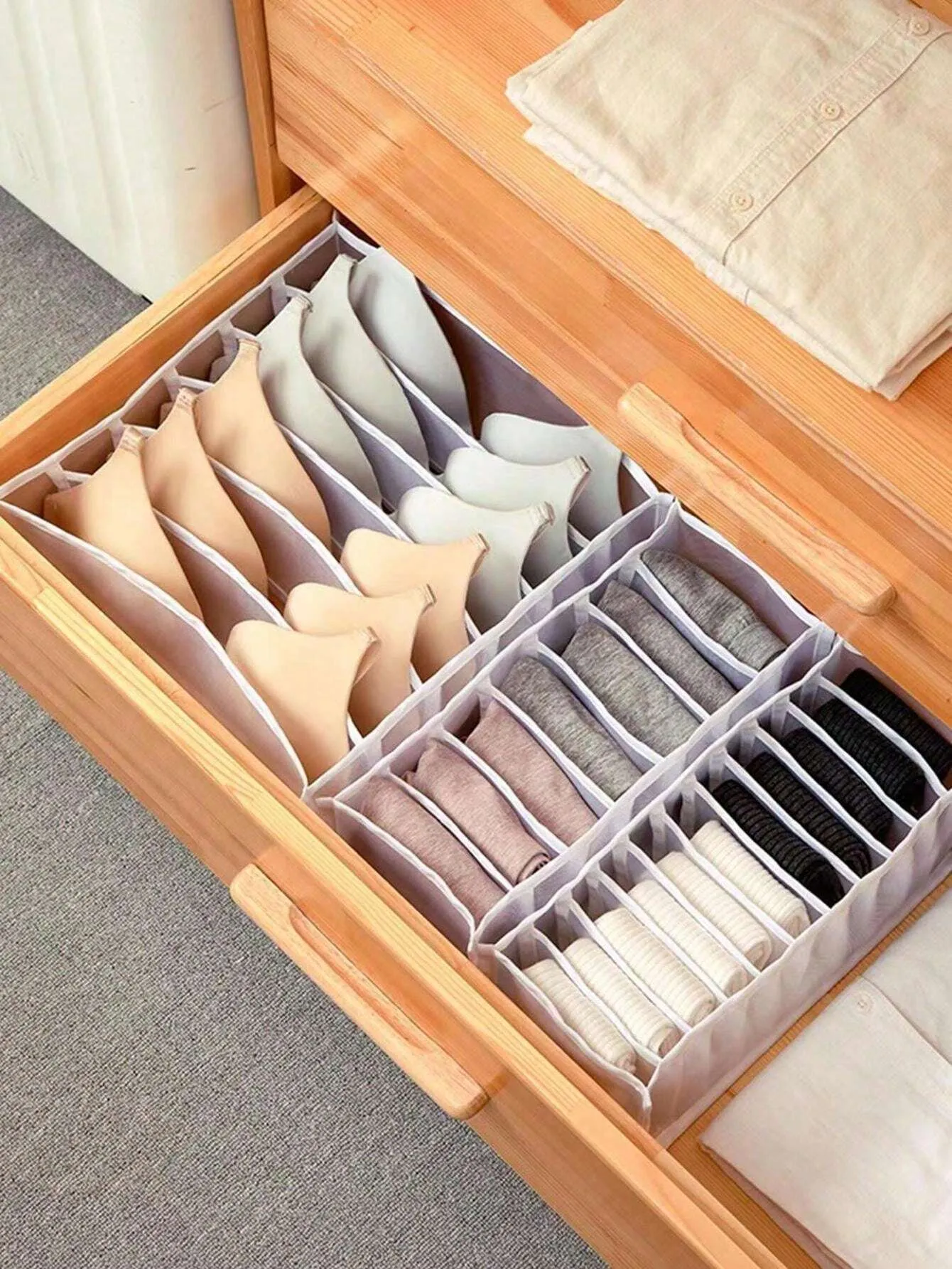 1 Underwear Compartment Organizer Socks Underwear Storage Box Drawer Storage Organizer Bag