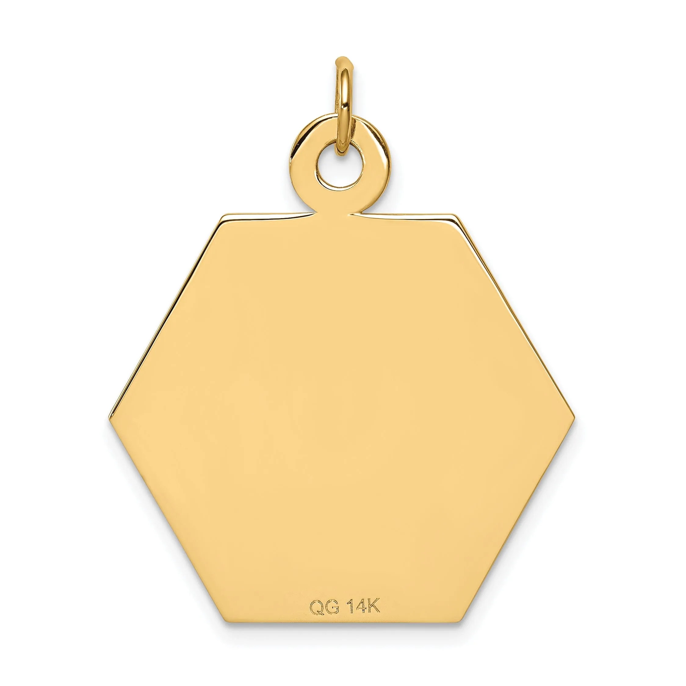 14k Yellow Gold Medical Alert ID Charm Pendant