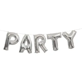 14" Party Mylar Balloon - Silver (Air Filled)