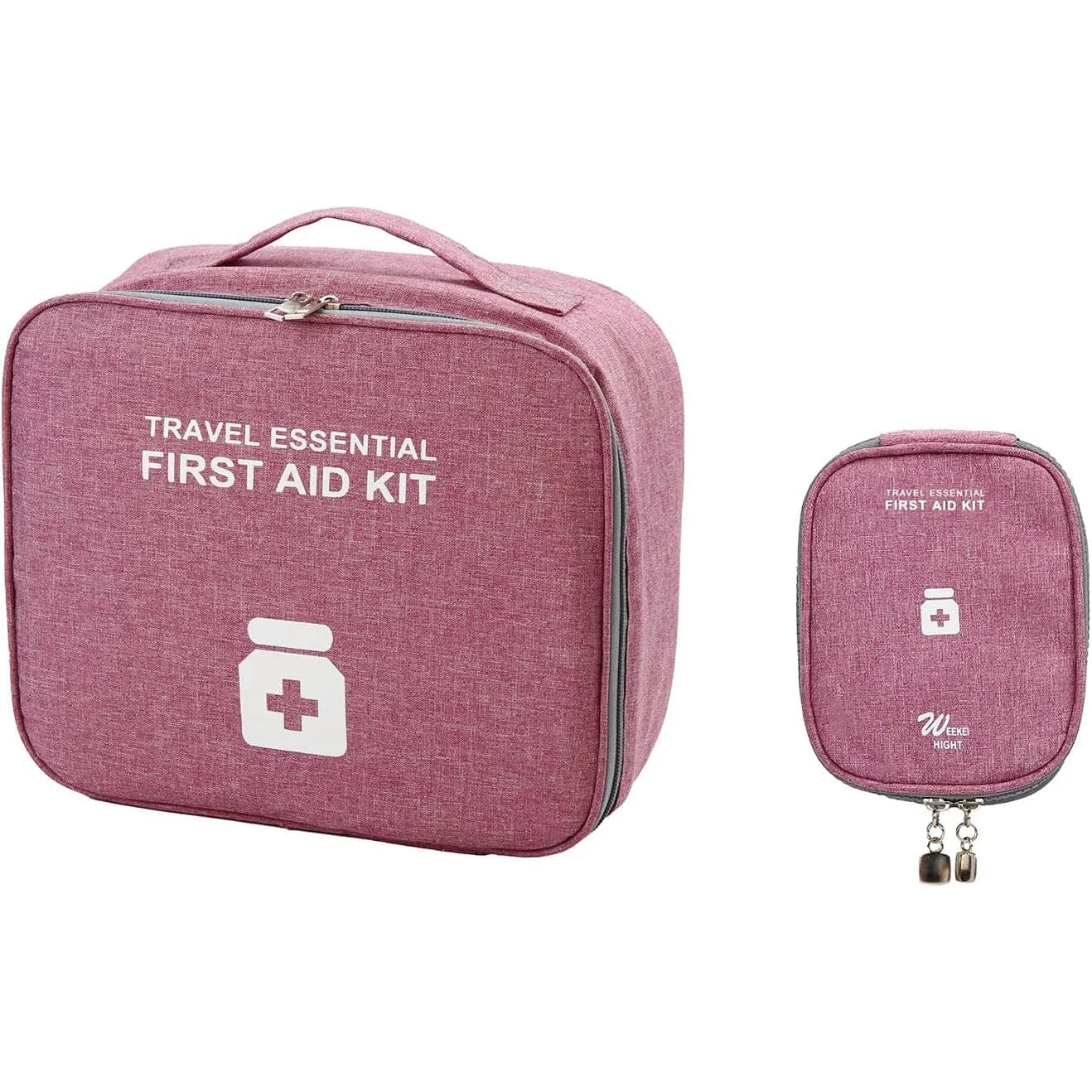 2-Pack: Household Medical Storage Bag with Outdoor Camping First Aid Kit Pill Case