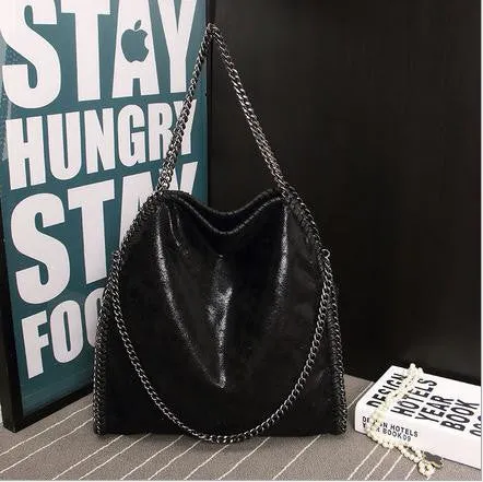 2016 Women Shoulder Bag PU Falabellas Clutch With 3 Chains Evening Socialite Tote Fashion Sac A Main Lady Handbag