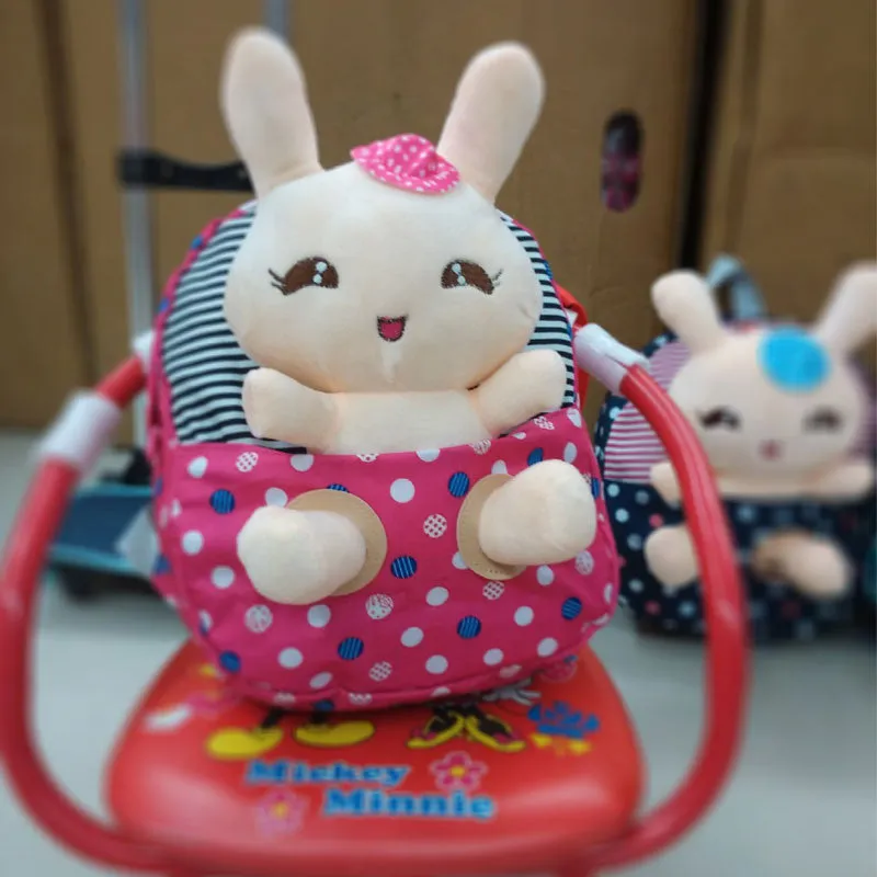 25cm Rabbit Kids School Backpack with Removable Doll - Free Shipping to N.A.