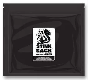 3 Pack Stink Sack Black Smell Proof Bag - 7" x 7"