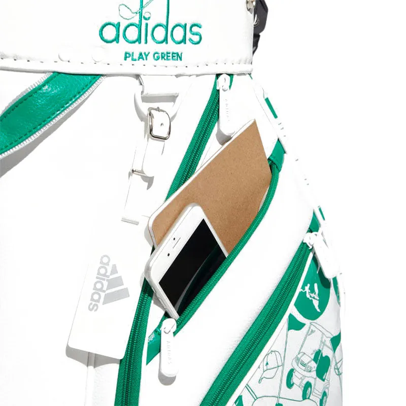 ADIDAS 9.5" Play Green Women's Stand Bag (White/Green)