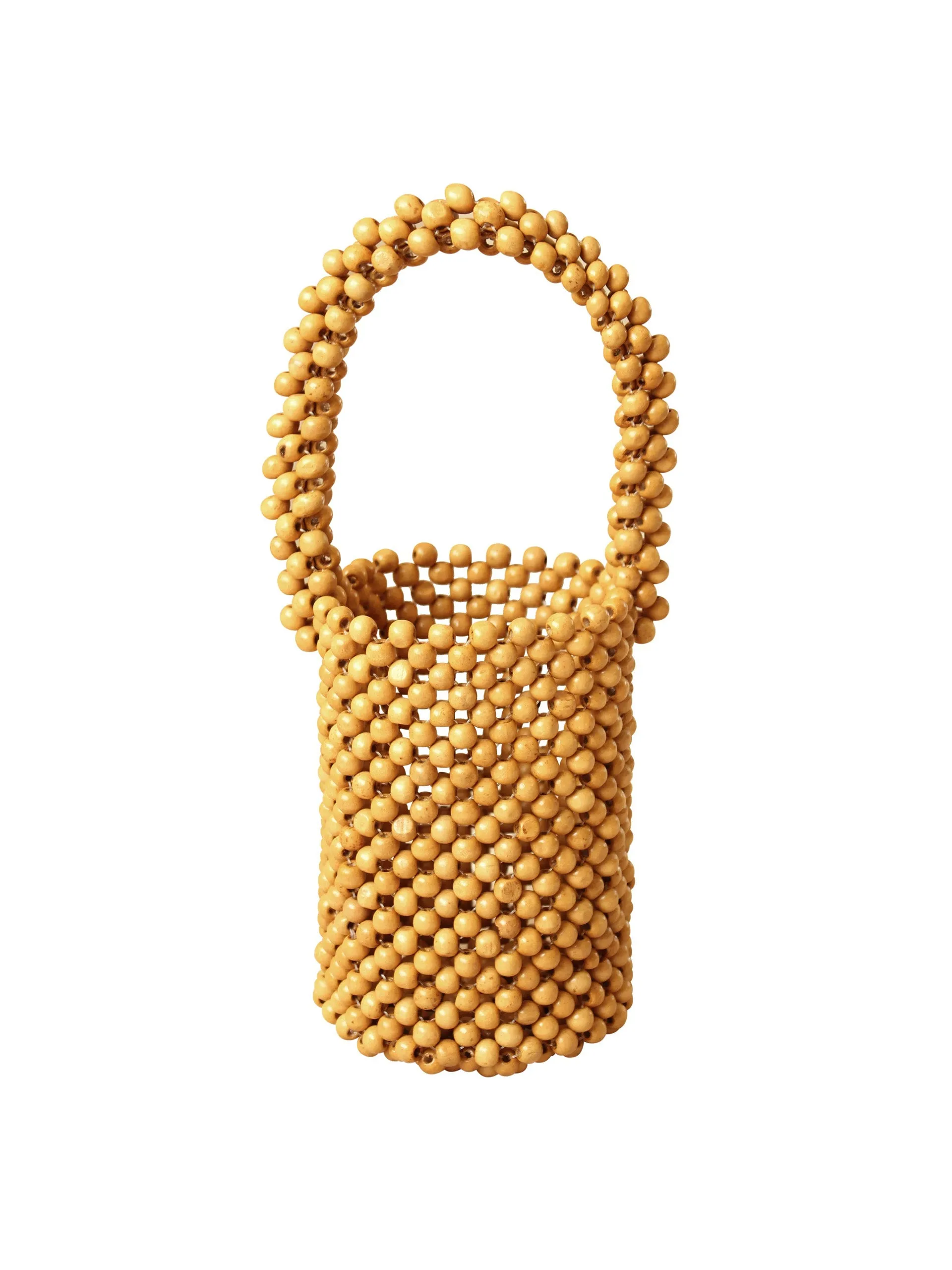 Alila wooden beads bucket bag