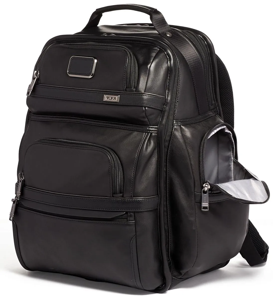 Alpha 3 Leather Brief Pack - Black