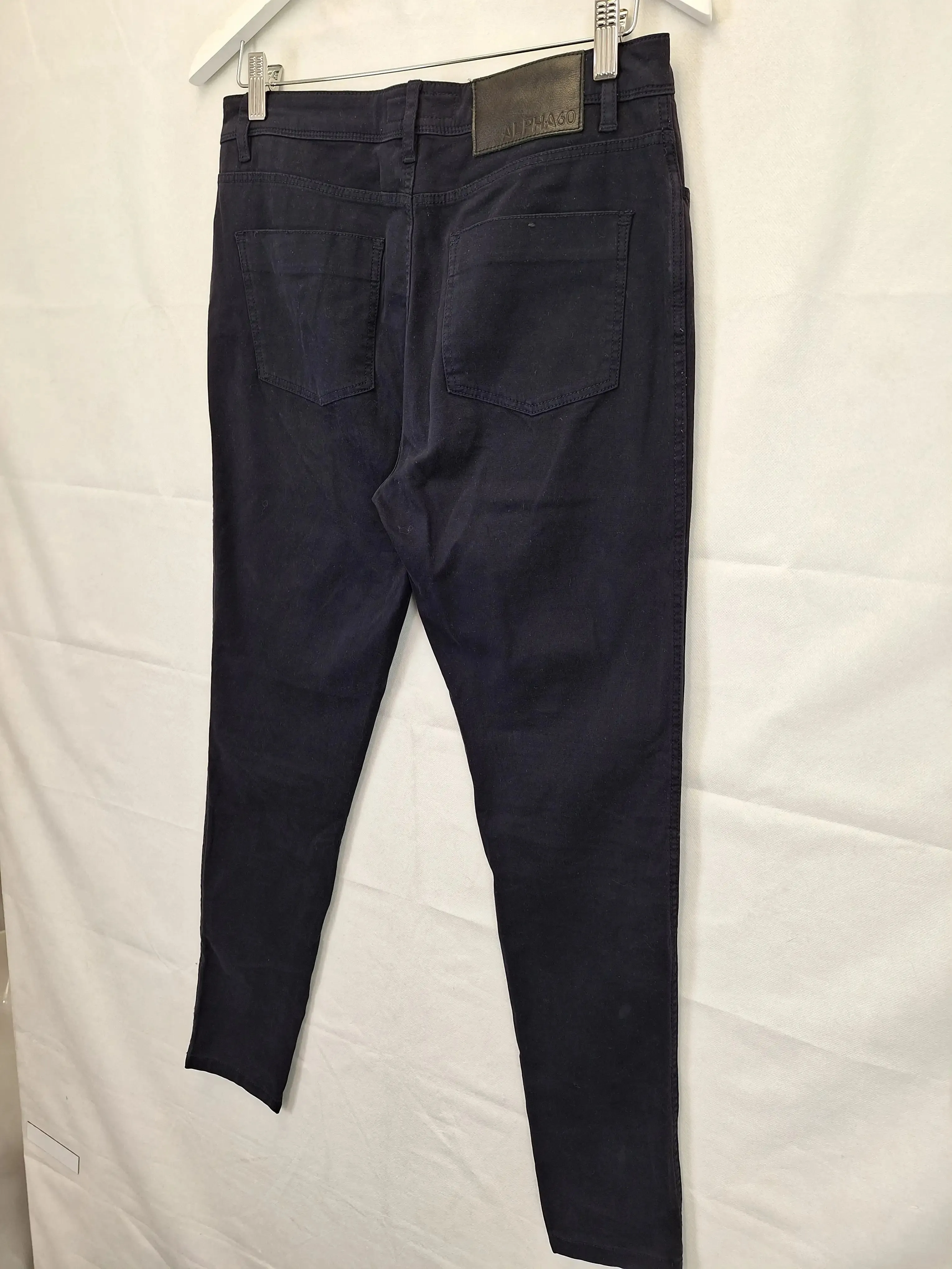 Alpha60 Navy Slim Leg Casual Pants Size 12