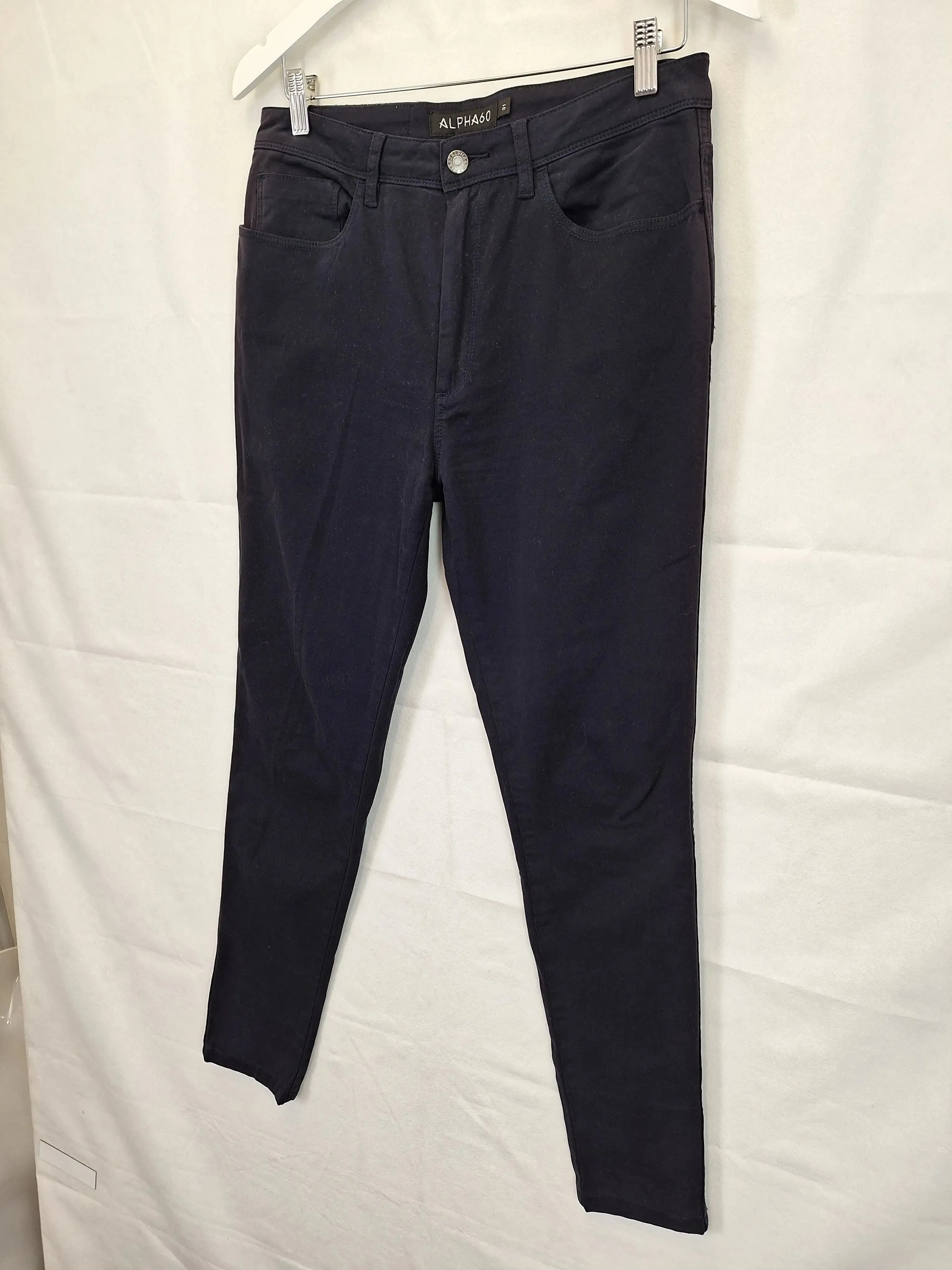 Alpha60 Navy Slim Leg Casual Pants Size 12