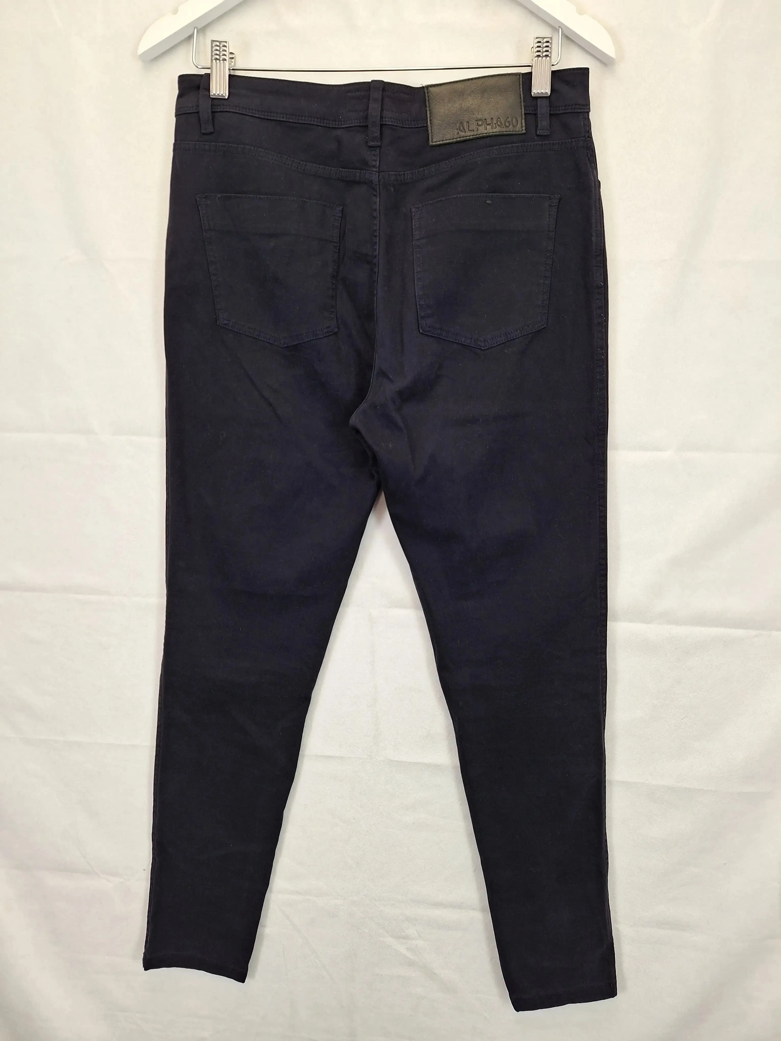 Alpha60 Navy Slim Leg Casual Pants Size 12