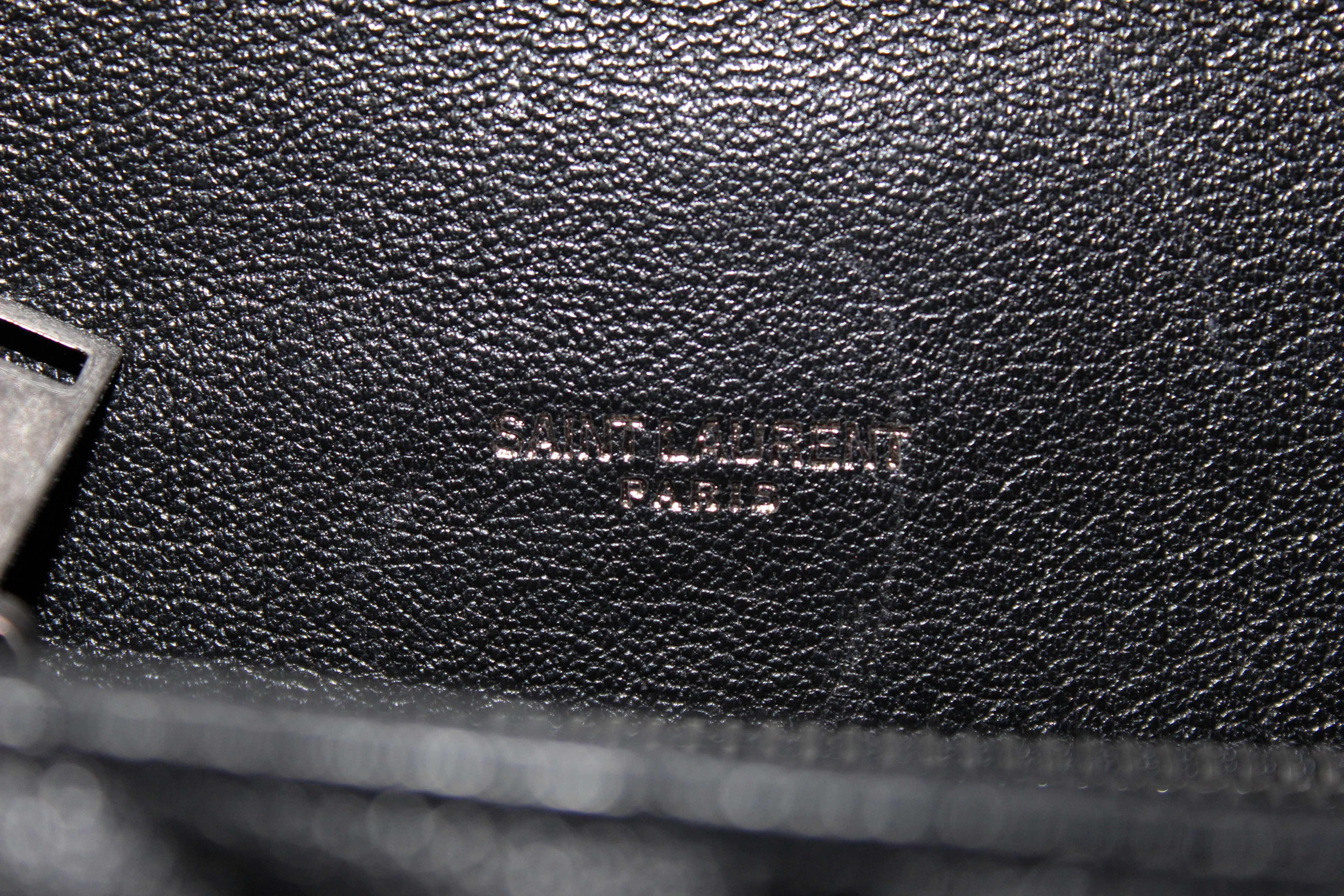 Authentic Yves Saint Laurent YSL Black Matelasse Leather Medium Collage Bag