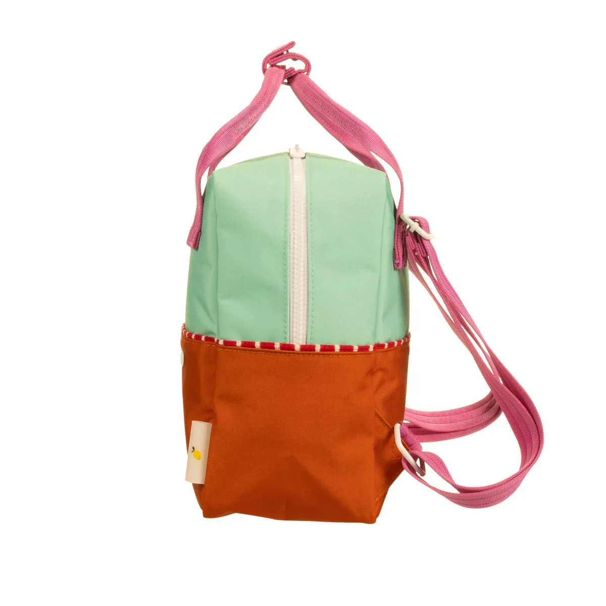 Backpack Small • Better Together • Colourblocking • Towel Green   Gravel Orange