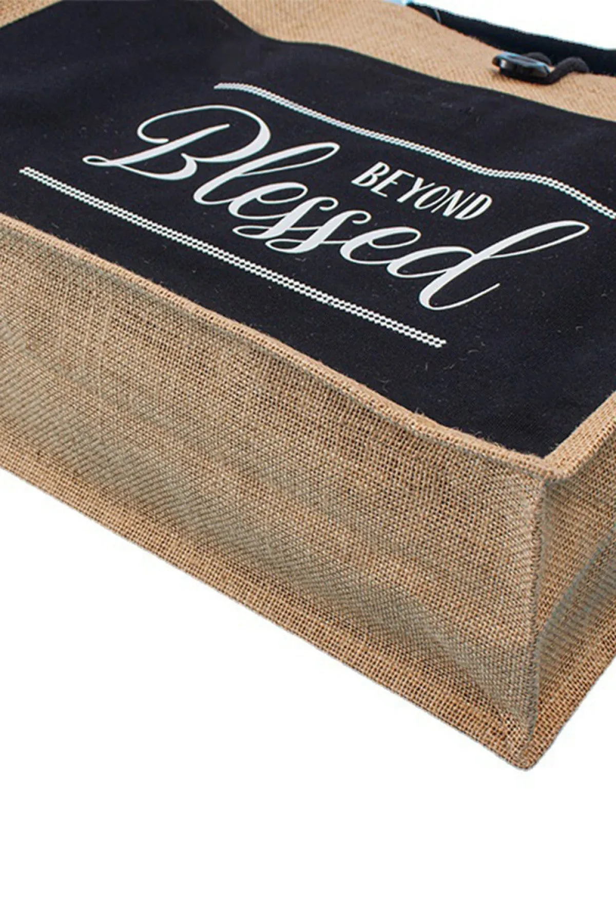 BEYOND Blessed Printed Vintage Burlap Bag