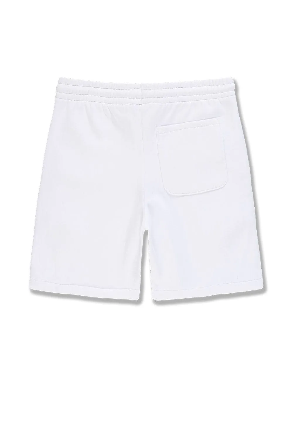 Big Men's Retro Paradise Tonal Shorts (White)