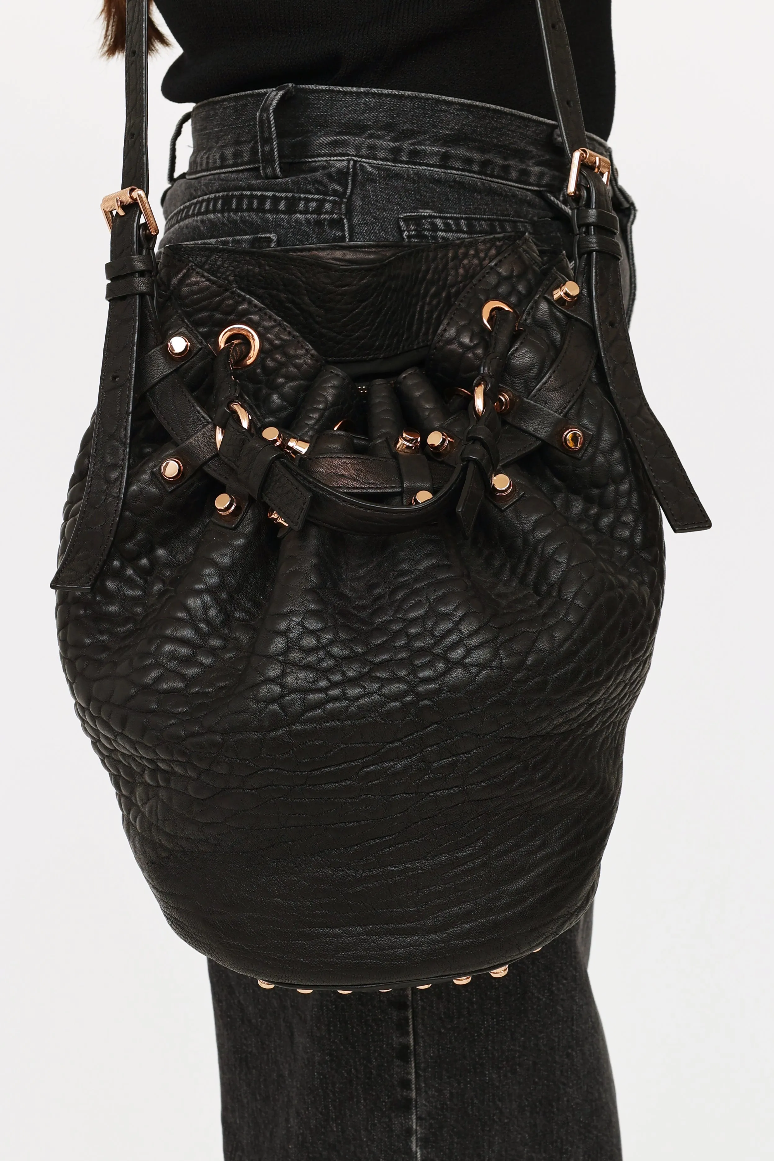 Black Diego Bucket Bag