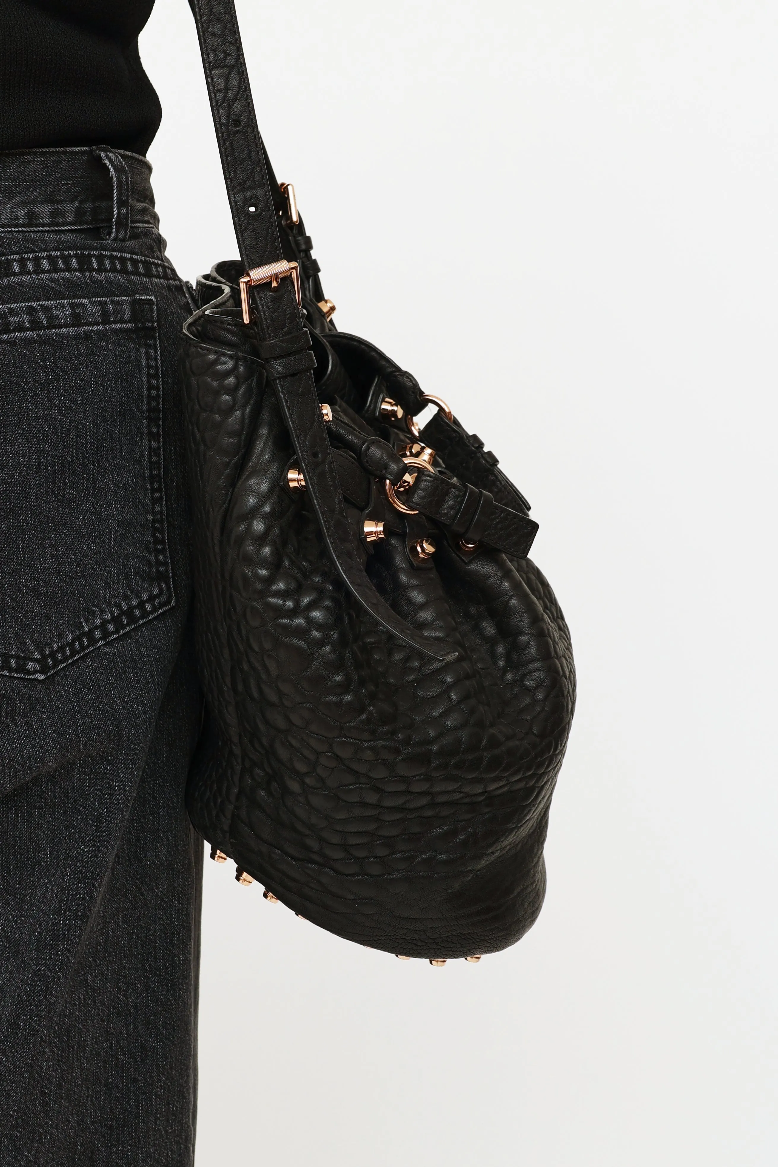 Black Diego Bucket Bag