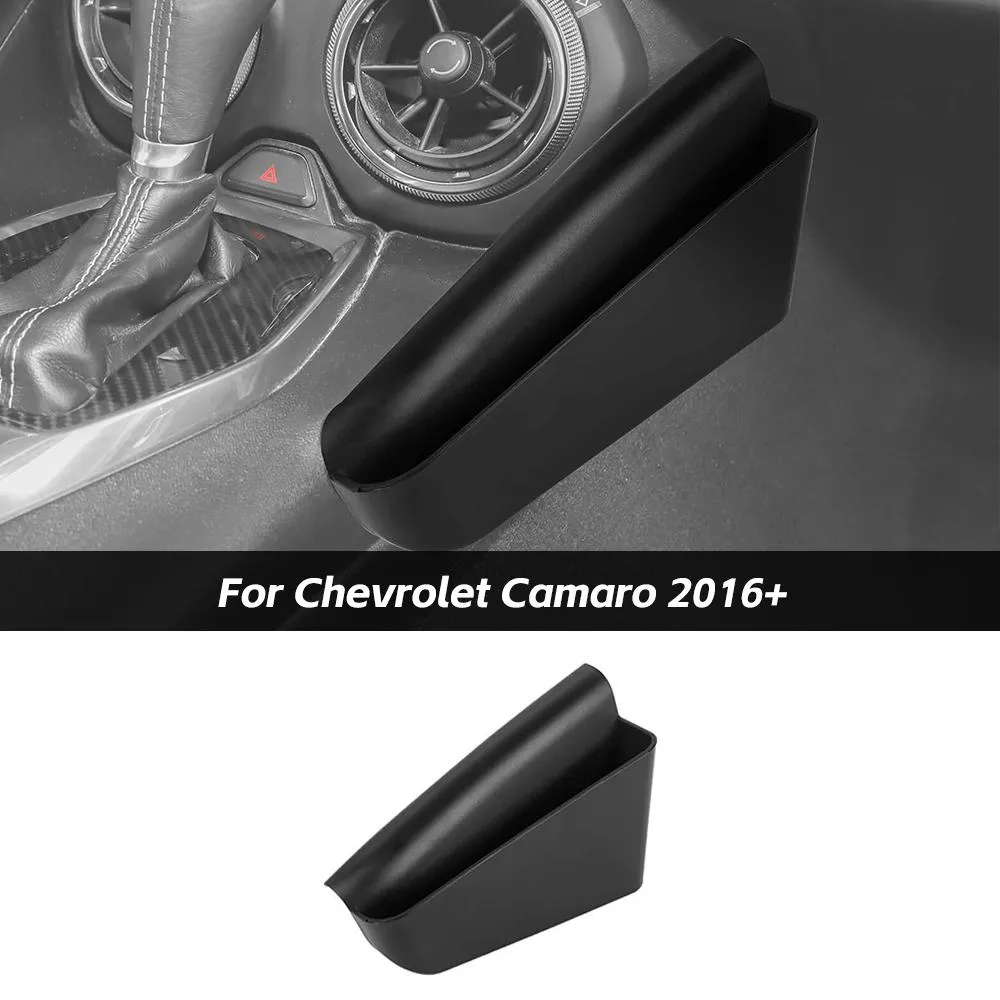 Black Gear Shift Side Storage Box Organizer For Chevrolet Camaro 2016  Accessories | CheroCar