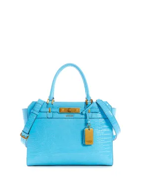 Blue Raffie Satchel Bag