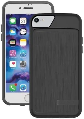 BODY GLOVE 9577101 iPhone 7 SATIN Wallet Case (Black-Charcoal)