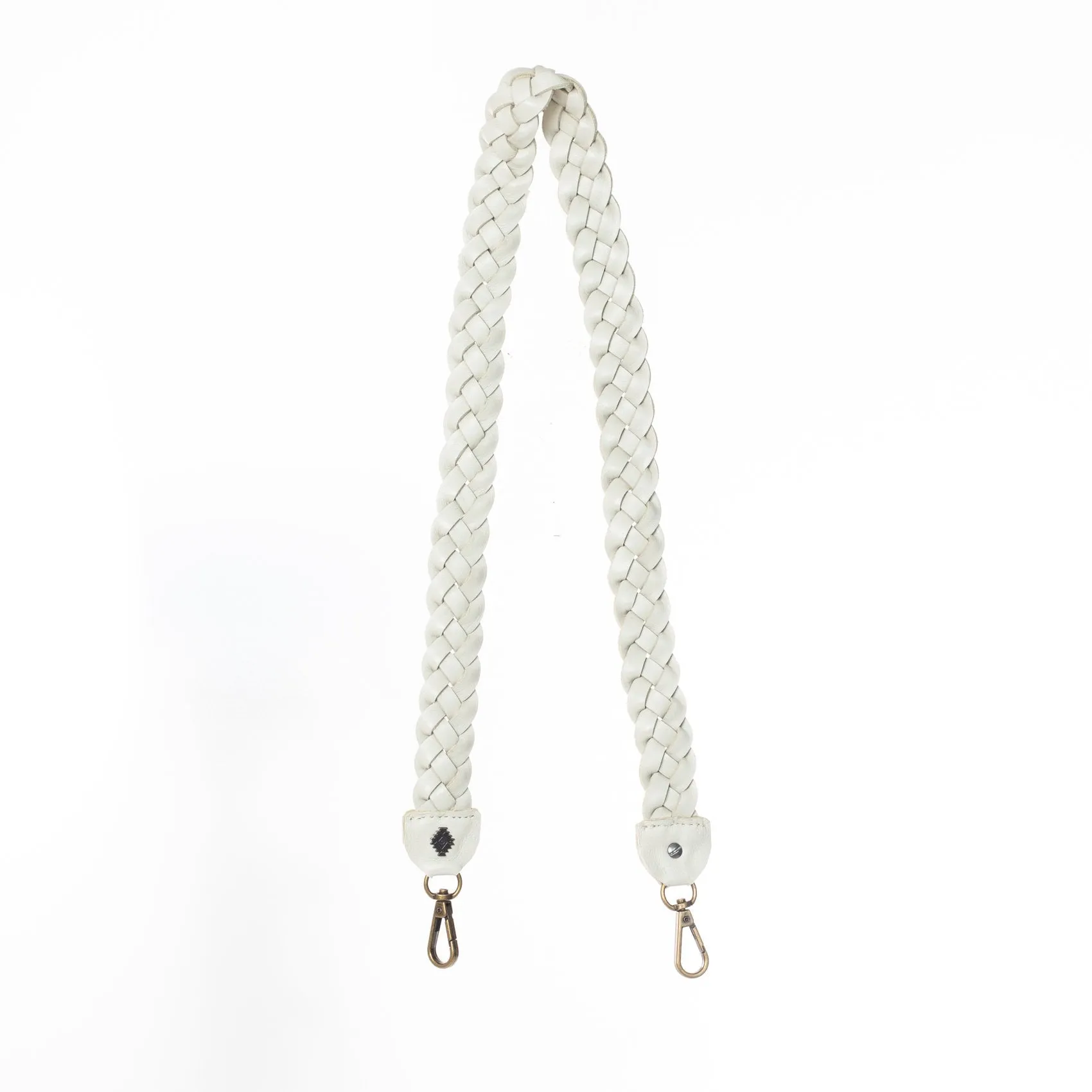 BRAIDED CROSSBODY STRAP - BONE