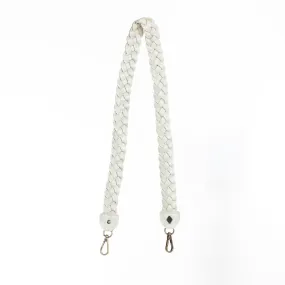 BRAIDED CROSSBODY STRAP - BONE