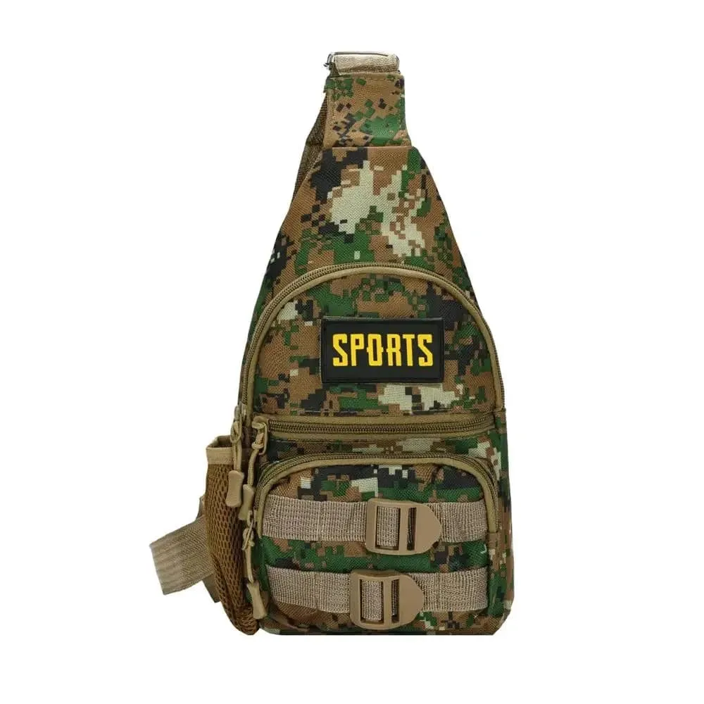 Camouflage Large-capacity Chest Bag Outdoor Multi-pocket Crossbody Bag for Outdoor Camping Hiking