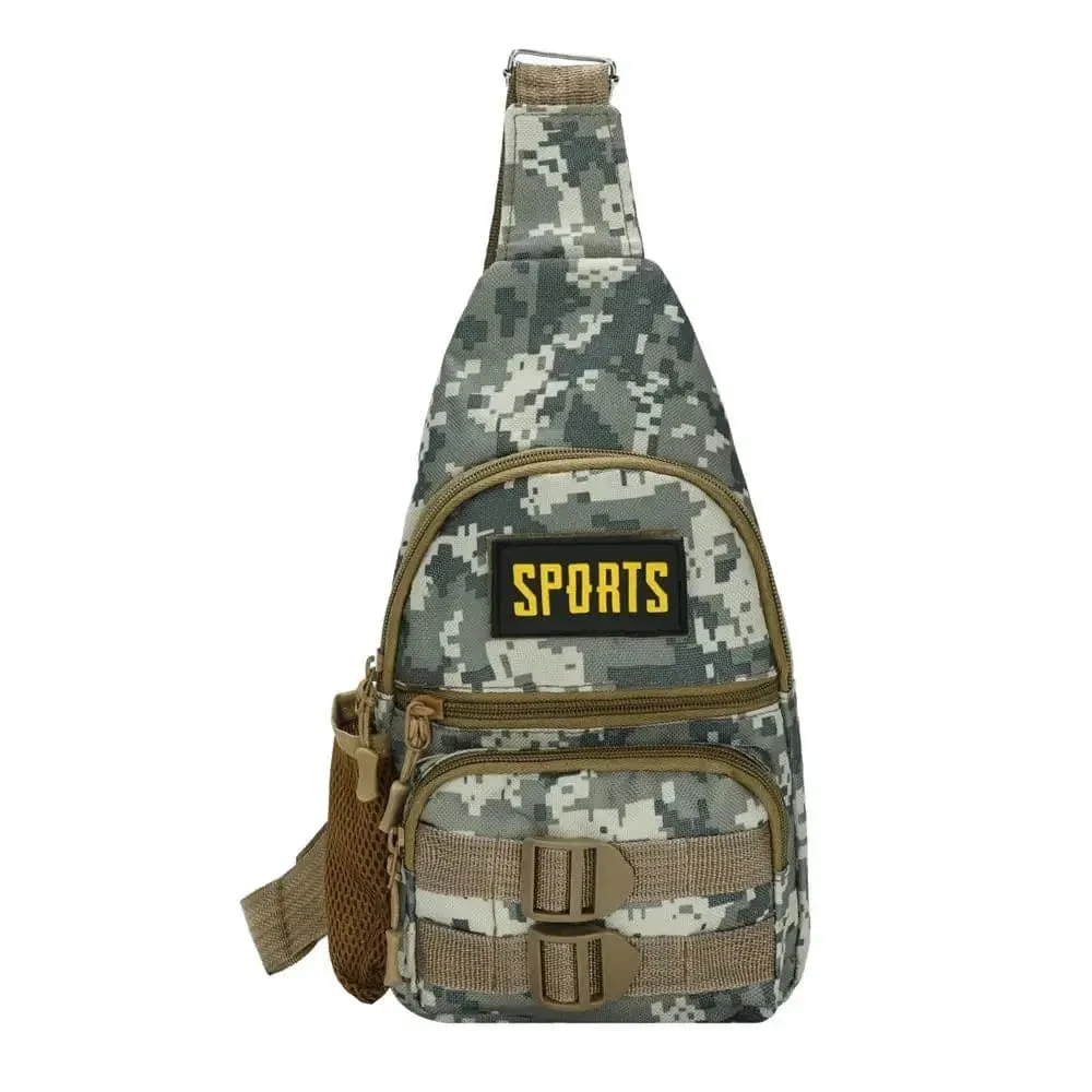 Camouflage Large-capacity Chest Bag Outdoor Multi-pocket Crossbody Bag for Outdoor Camping Hiking