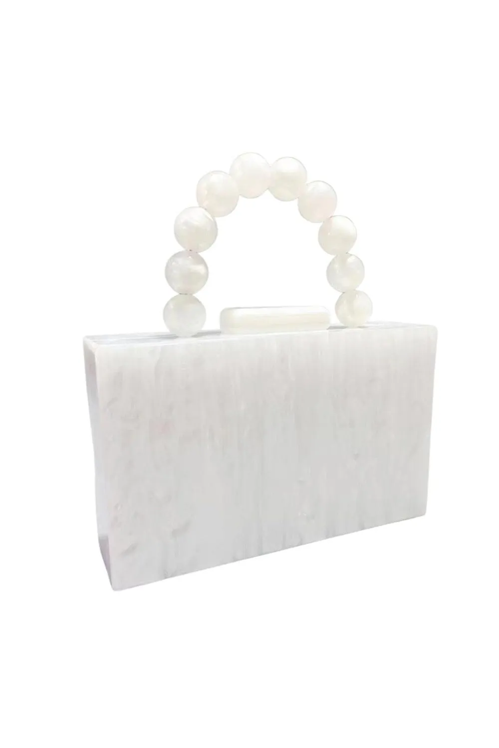 Cecelia Clutch - Pearl White