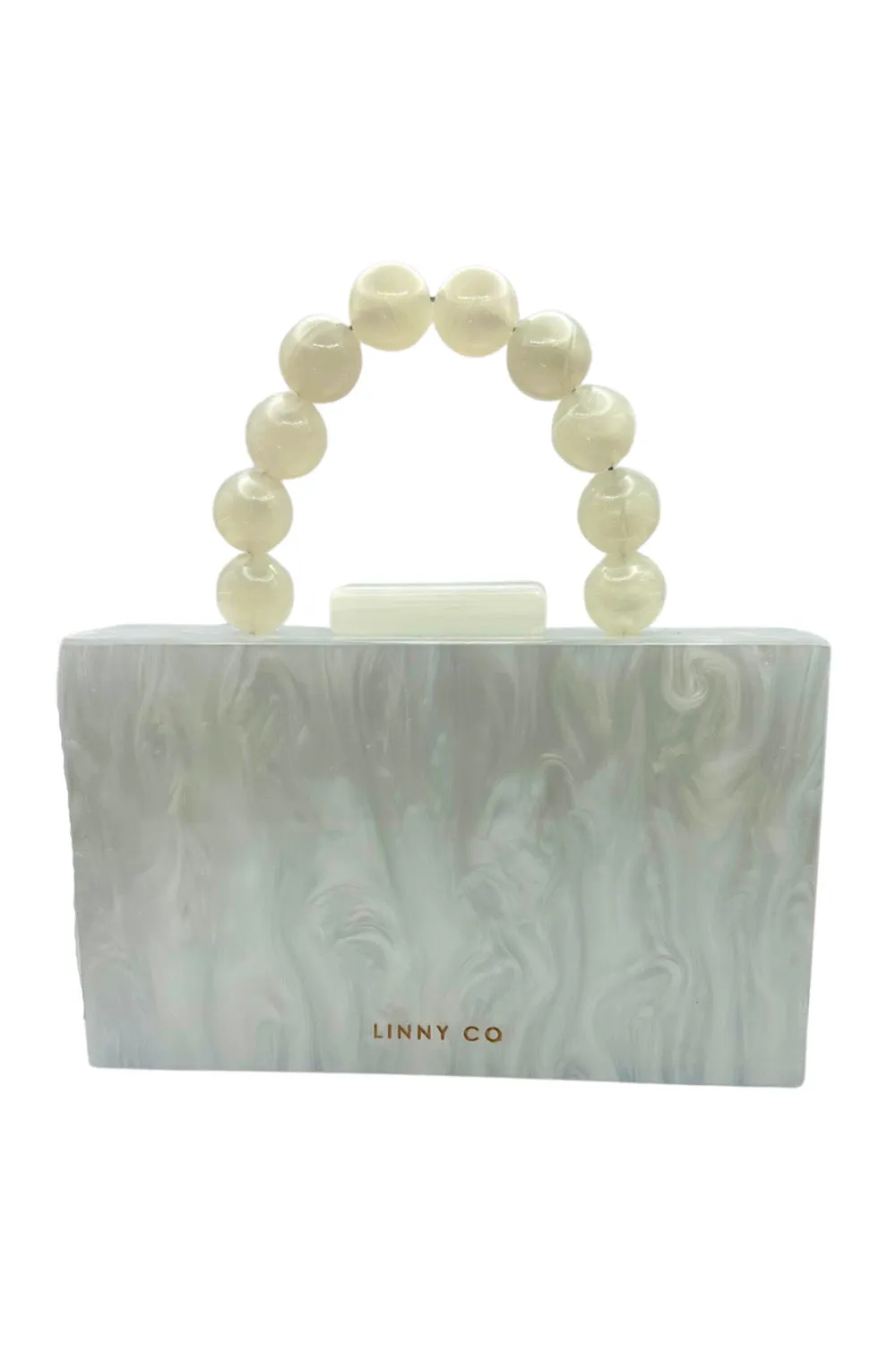 Cecelia Clutch - Pearl White