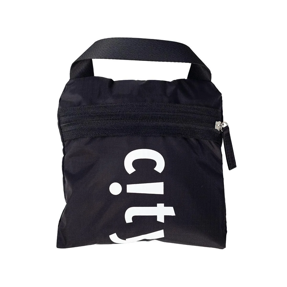 CITYSUPER Foldable Bag with 2 Inside Pocket-Black