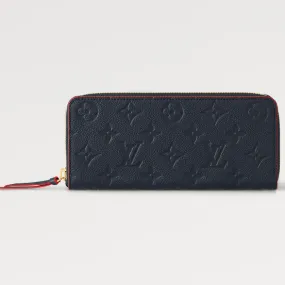 CLEMENCE WALLET 20CM BLUE RED MONOGRAM EMPREINTE LEATHER