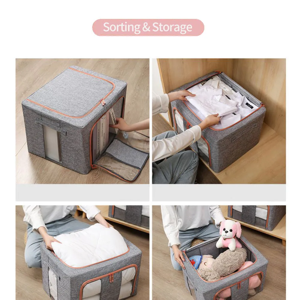 Collapsible Steel Frame Storage Box (50*40*33 cm)