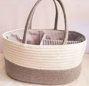 Cotton Rope Diaper Storage Caddy