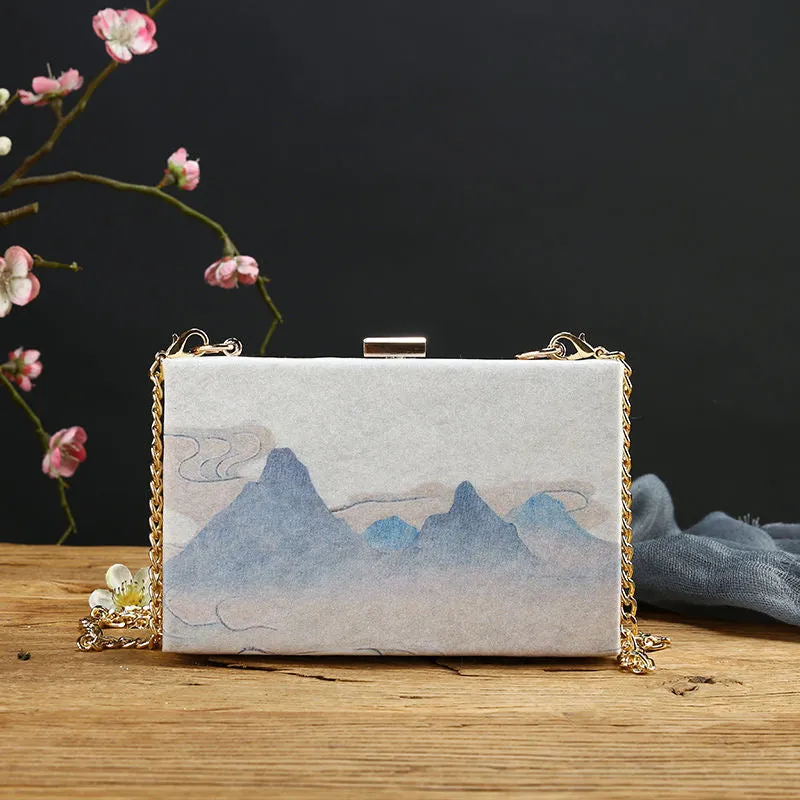 Crossbody Bag for Hanfu & Cheongsam - Mountain Cranes