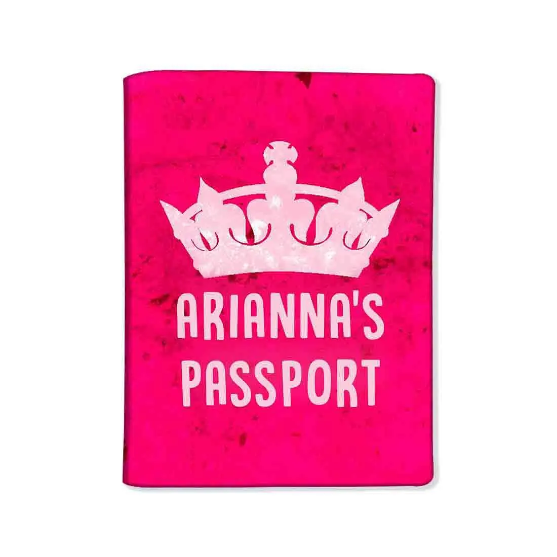 Custom Passport Cover for Girl - Pink Prinscess