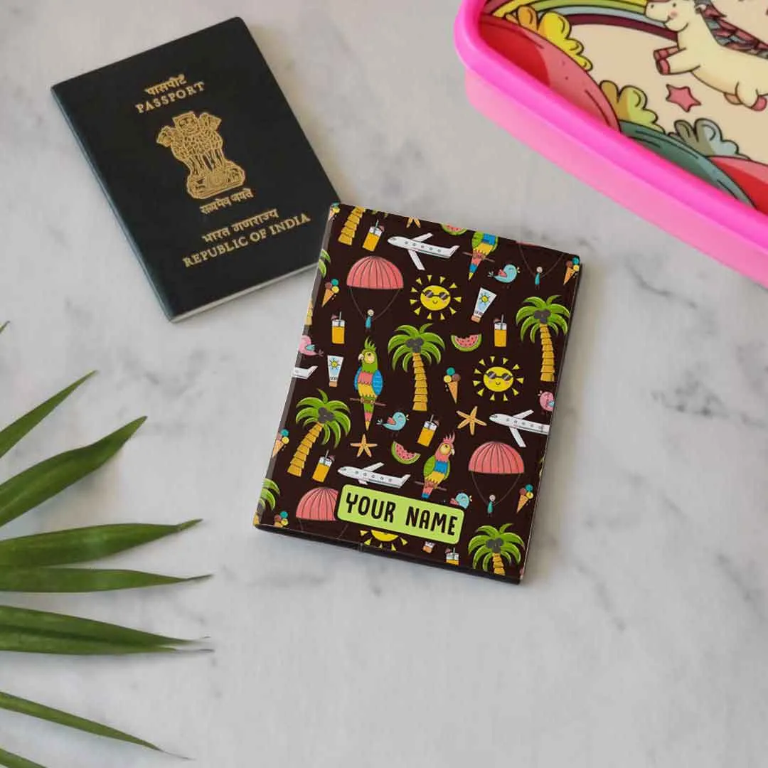 Customized Passport Cover and Luggage Tag Set for Kids - Summer Time