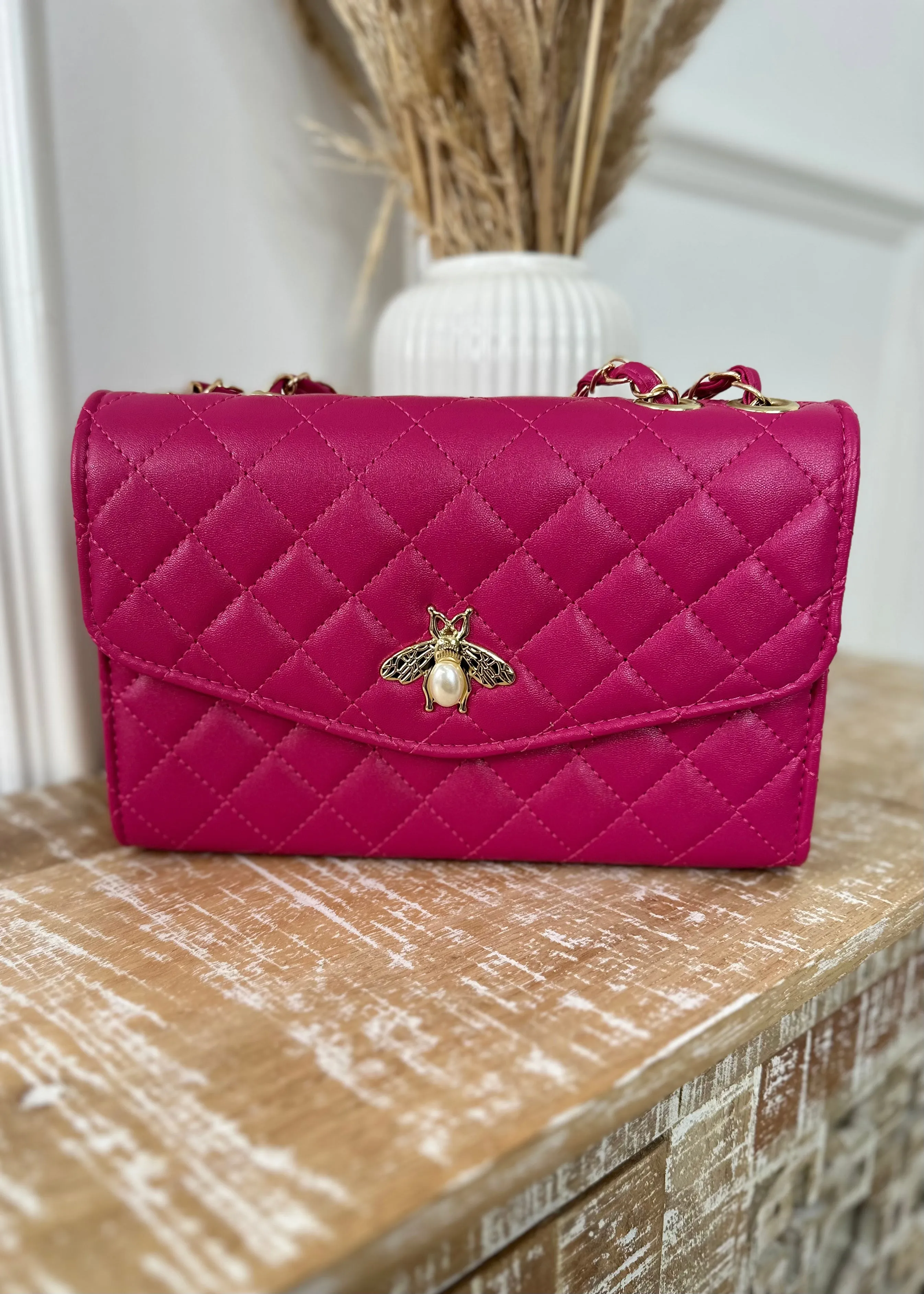 Dakota Pink Bee Clasp Bag