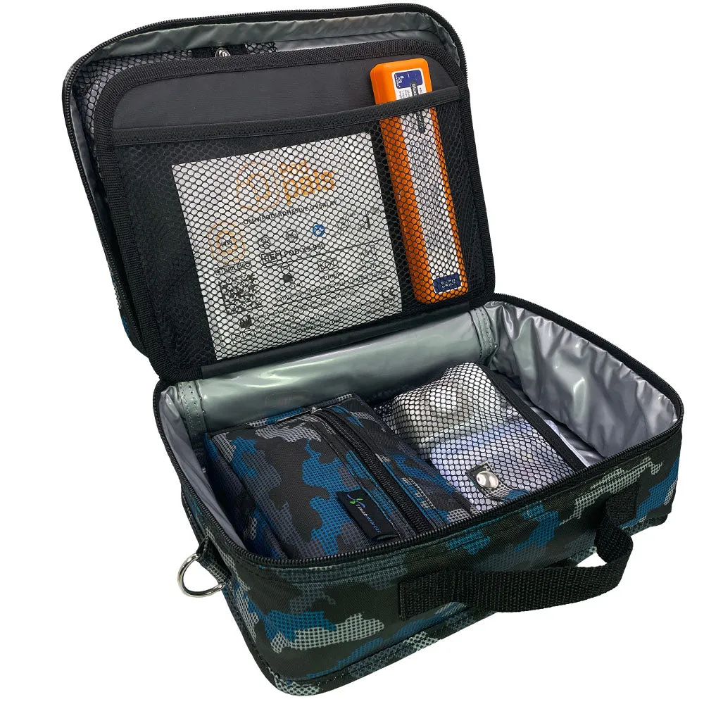 Diabetes Insulated Travel Bag- Blue Digital Camo