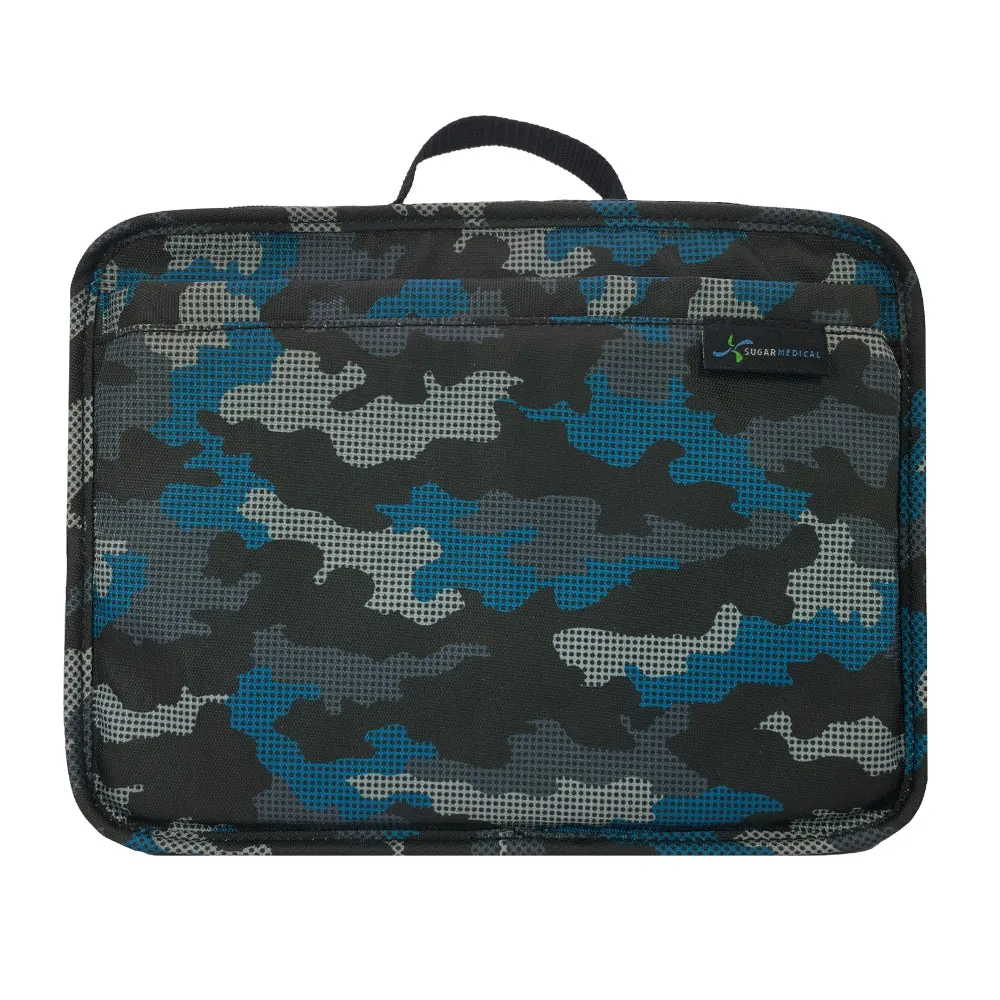 Diabetes Insulated Travel Bag- Blue Digital Camo