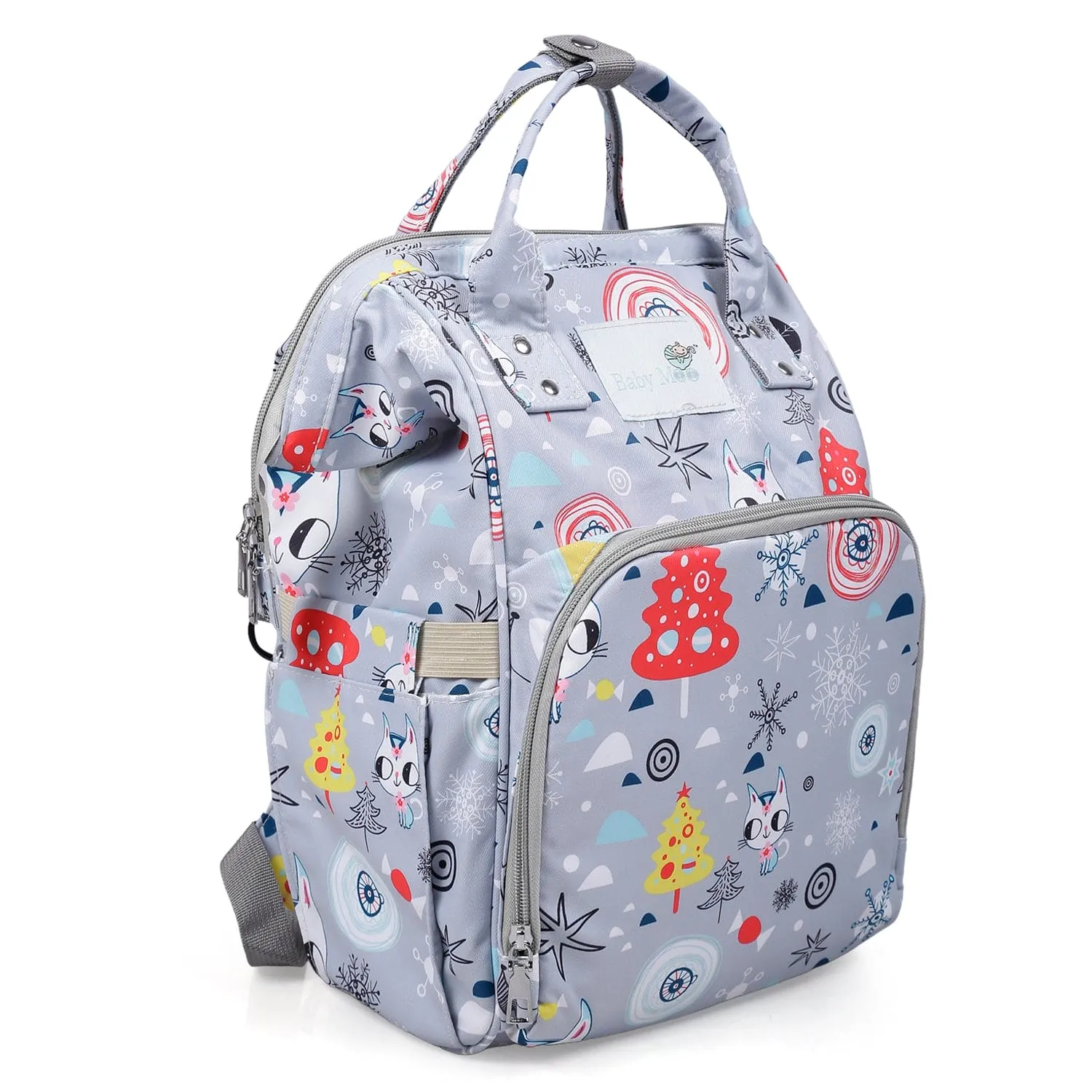 Diaper Bag 
Maternity Backpack Winter Wonderland Grey