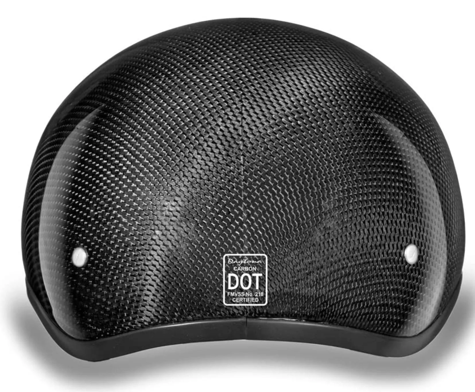 D.O.T. Daytona Skull Cap Gray Carbon Fiber W/O Visor