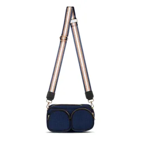 DOUBLE POCKET CROSSBODY BAG NAVY