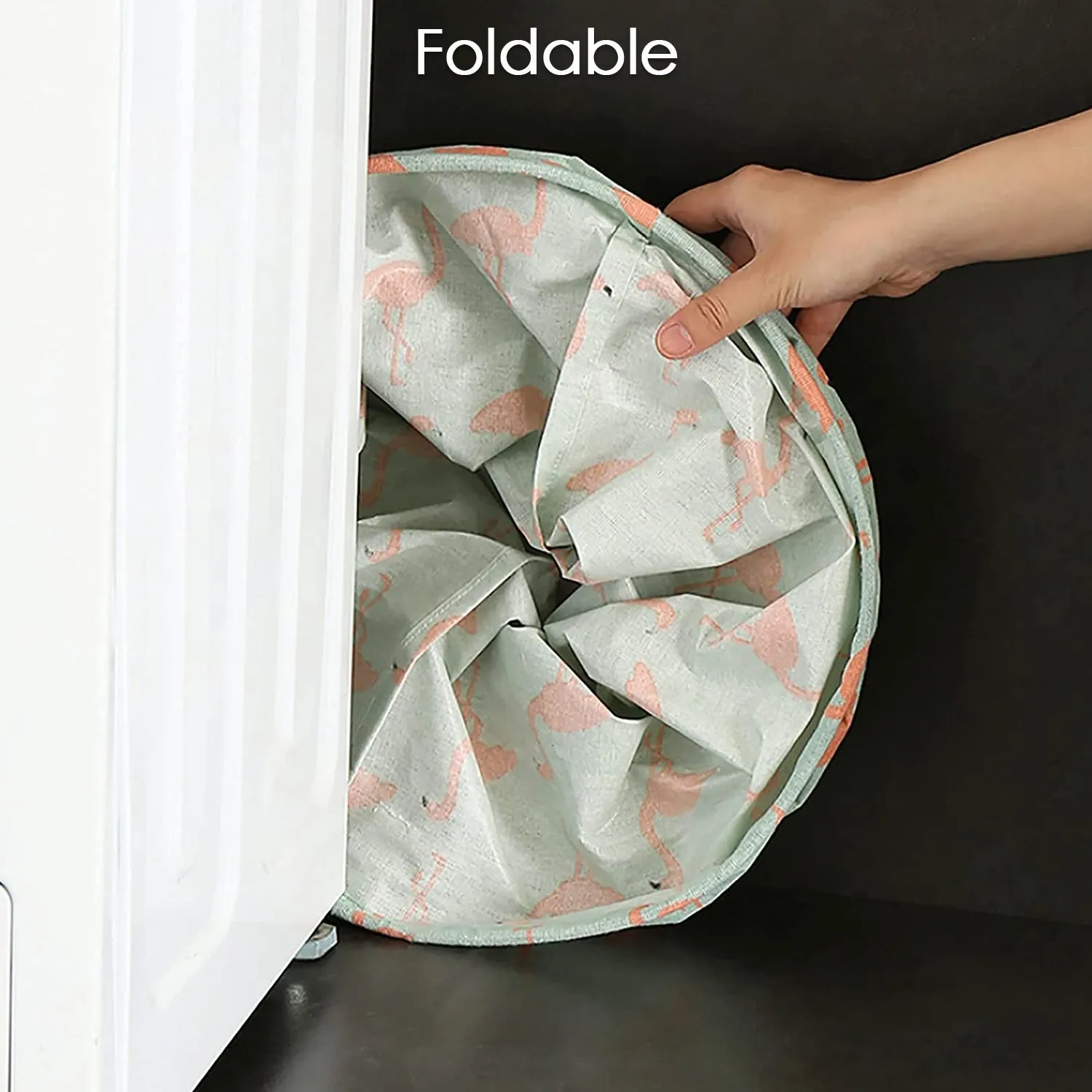 Durable and Collapsible Laundry storage Bag with Handles Clothes & Toys Storage Foldable Laundry Bag for Dirty Clothes.