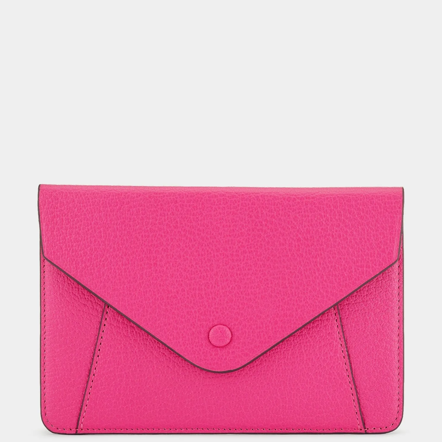 Envelope Passport Holder in Pink Capra