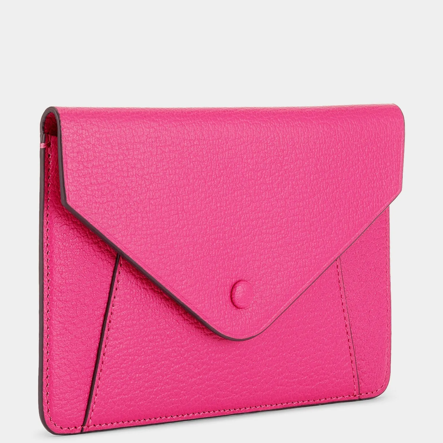 Envelope Passport Holder in Pink Capra