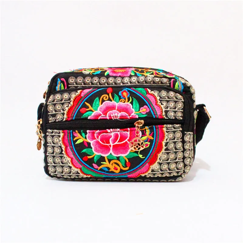 Ethnic Embroidered Multi-layer Bag Ladies Embroidered Casual Cloth Bag.