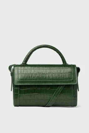 Exclusive Green Croc Crossbody