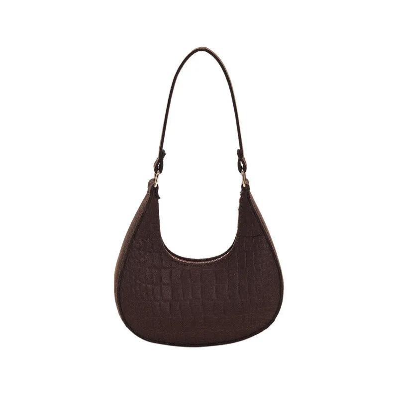 Felt armpit bag, casual shoulder bag