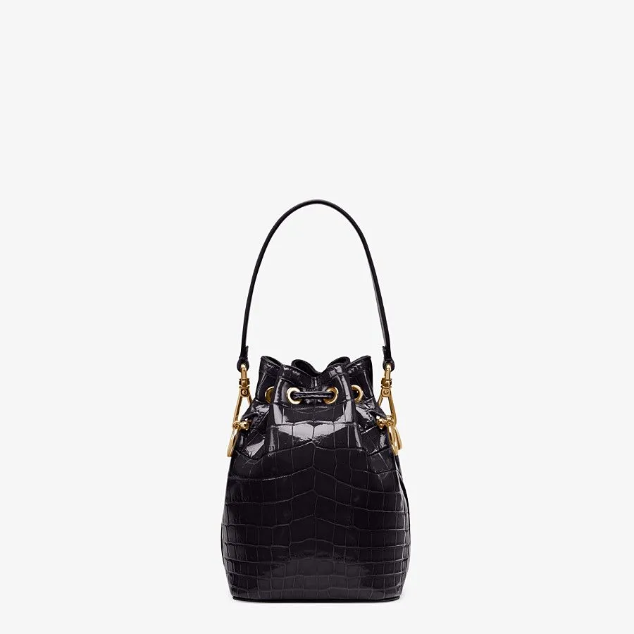 Fendi Mon Tresor Polyurethane Mini Bag Black