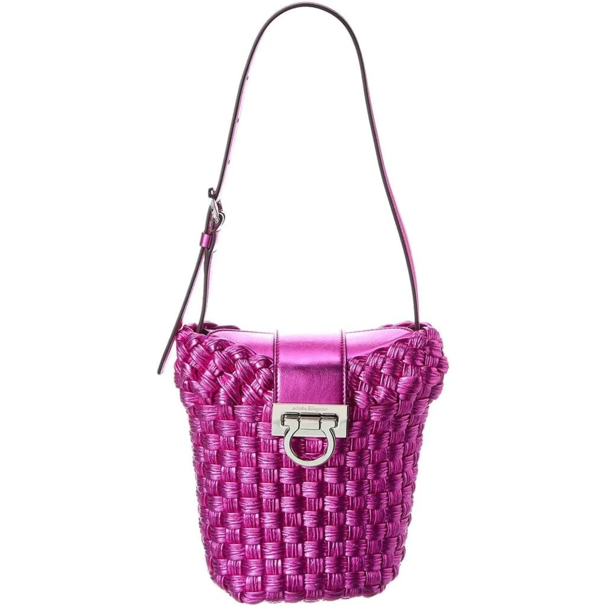 Ferragamo Trifolio Bucket Bag Fuchsia